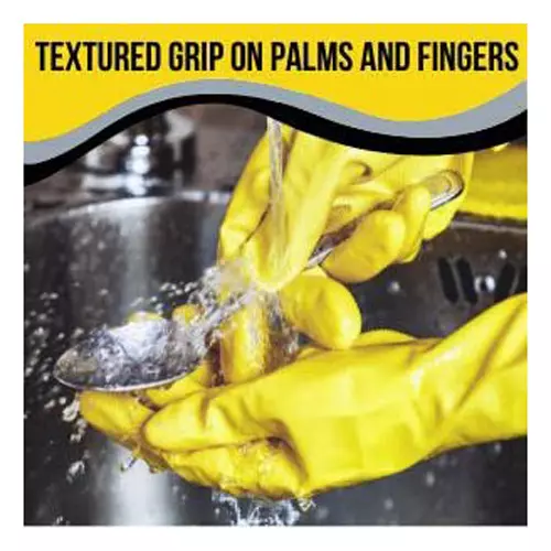 11 Yellow Rubber Hand Gloves 14 INCH |