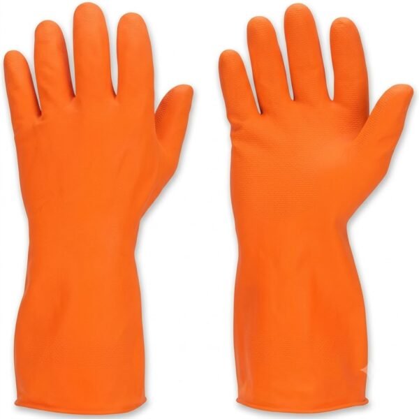 Orange Rubber Hand Gloves 12 INCH |