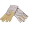 Aluminisied coated Para Aramid Cloth Yellow Aluminized Kevalar Hand Gloves |