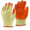 Latex Crinkled Coating Safety Gloves Orange Yellow