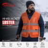 155 Reflectosafe Safety Jacket Reflective Vest Luster with 3m Tape and Cargo Pockets