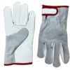 Leather Safety Hand Gloves White/Grey