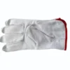 Leather Safety Hand Gloves White/Grey