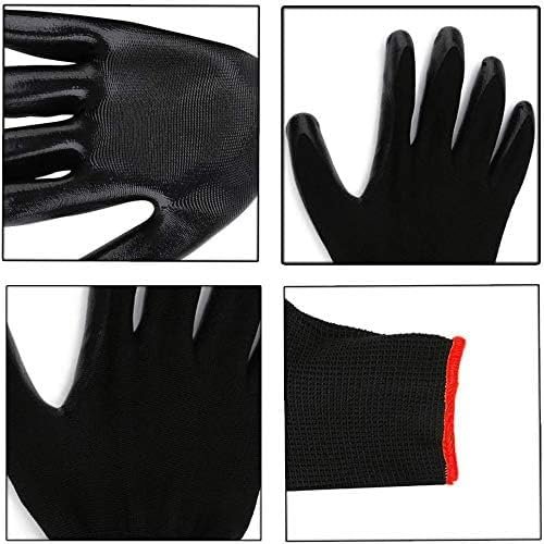 245 PU Coated Safety Gloves Black on Black |