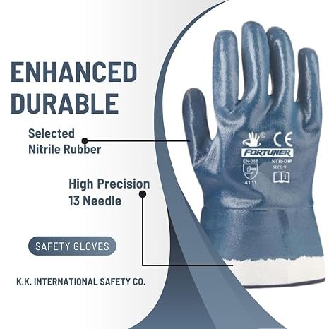 Nitrile Dipped Safety Gloves Cuff