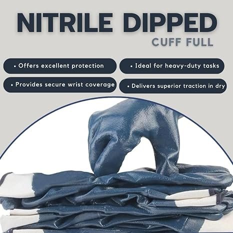 Nitrile Dipped Safety Gloves Cuff