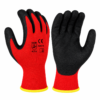 Fortuner Latex Coated Black Red Safety Gloves |