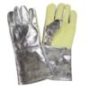 Aluminisied coated Para Aramid Cloth Yellow Aluminized Kevalar Hand Gloves |