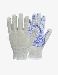Cotton Knitted PVC Dotted Hand Gloves