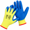 Latex Crinkled Coated Safety Gloves Blue Yellow |