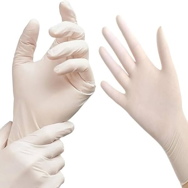 57 White Rubber Hand Gloves 12 INCH