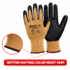 Fortuner Latex Coated Black Brown Safety Gloves |