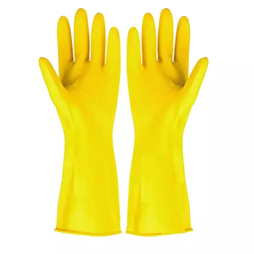 Yellow Rubber Hand Gloves 14 INCH |
