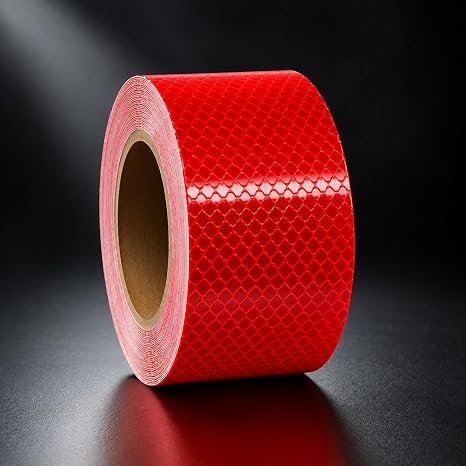 Reflective Tape 2 Inch x 45 Meter – High Visibility Retro Reflective Tape for Truck, Trailer, Vehicle Safety & Road Marking (Red) |