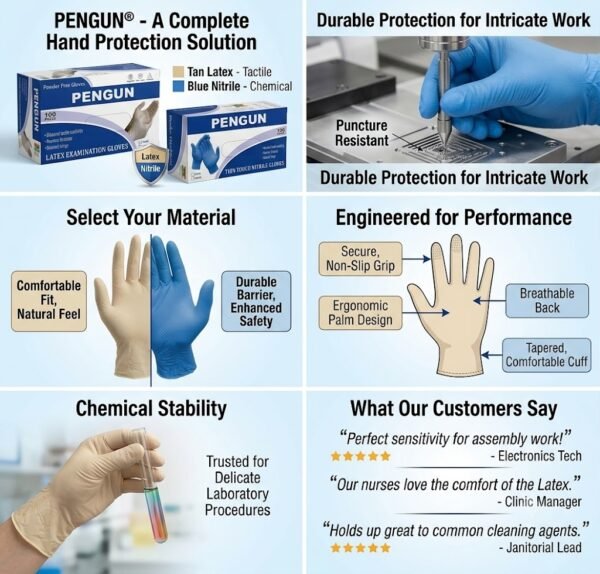 Pengun Purple Nitrile Hand Gloves |