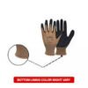 Fortuner Latex Coated Black Brown Safety Gloves