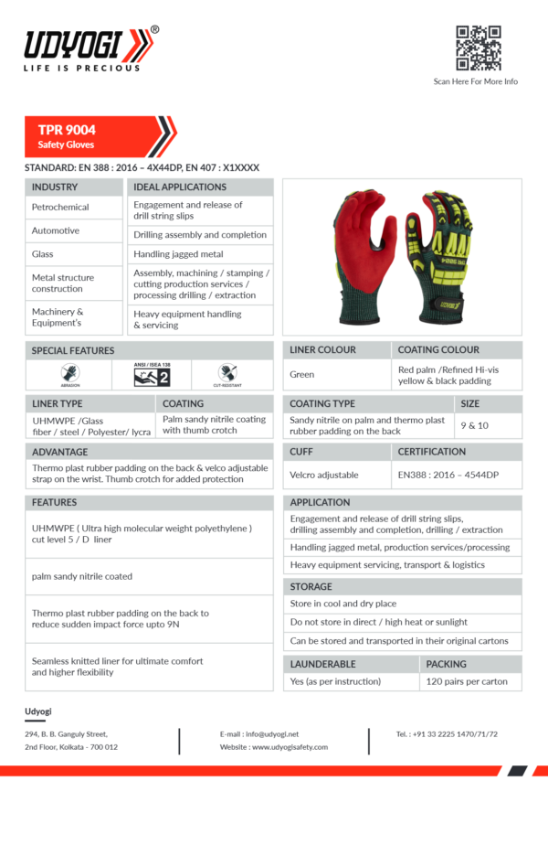 TPR 9004 – IMPACT RESISTANCE – CUT LEVEL 5 LINER