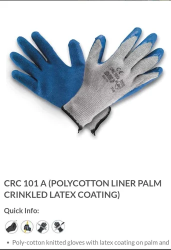 CRC 101 A (POLYCOTTON LINER PALM CRINKLED LATEX COATING)