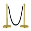 Ladwa Golden Finish Queue Manager with Black Velvet 1.5m Rope, Barricade & Stanchions Set
