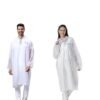 RainTop Poncho Hooded Coat One Size Suit for Men and Women with Adjustable Hood, Polyester Standard Length Unisex Lightweight Long Coat and Reusable& Packable,AZ30 White Free Size