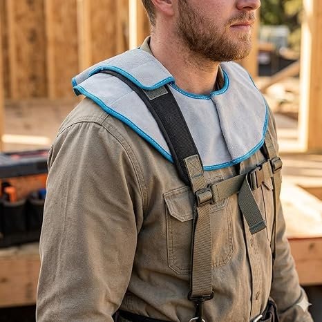 Leather Shoulder Safety Pad for Industrial & Construction Use – Heavy-Duty Protective Shoulder Pad, Load Carrying Comfort Cushion – Pack of 5