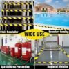 101 2 inch X 15 meter Pack of 1 Floor Marking Self Adhesive Safety Caution Tape High-Visibility Tape Bright Color PVC Vinyl Tape in Yellow Black Zebra Design