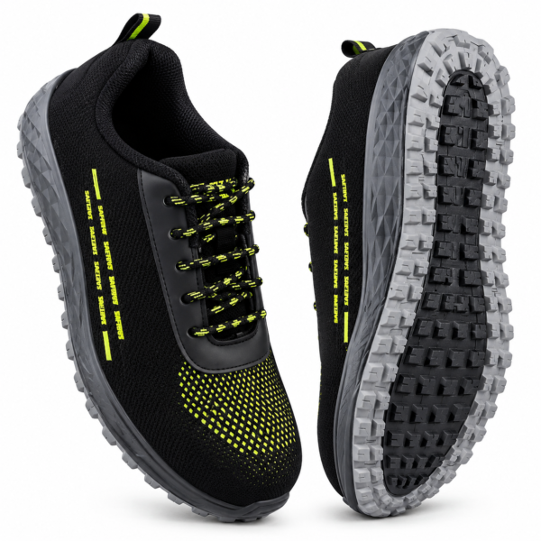 FUEL Armour-1-DD ISI Marked Safety Shoes for Men | Steel Toe Cap, 200 Joule Impact & Compression Protection | Anti-Slip Oil & Water Resistant PVC Sole | Lightweight Industrial Work Shoes | Electrical Hazard Safe |