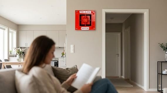 105 Fire Alarm Warning Strobe Siren| Fire Security Service| Fire Alarm Siren |Horn Sound & Strobe Alert Security System for Home Office Hotel & Restaurant |