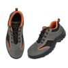Karam FS69 Grey and Black Suede Leather Safety Shoes for Men |Single Density with Steel Toe | Antistatic, Antislip, Oil & Heat Resistant