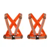 High-Visibility Reflective Safety Belt | Adjustable Cross Belt Straps | Night Cycling Reflector | Safety Gear for Construction, Warehouse & Outdoor Work