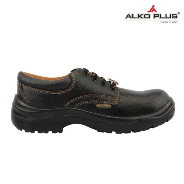 122 Alko Plus APS 1551 Steel Toe Low Ankle Black Leather Workers Work Safety Shoes |
