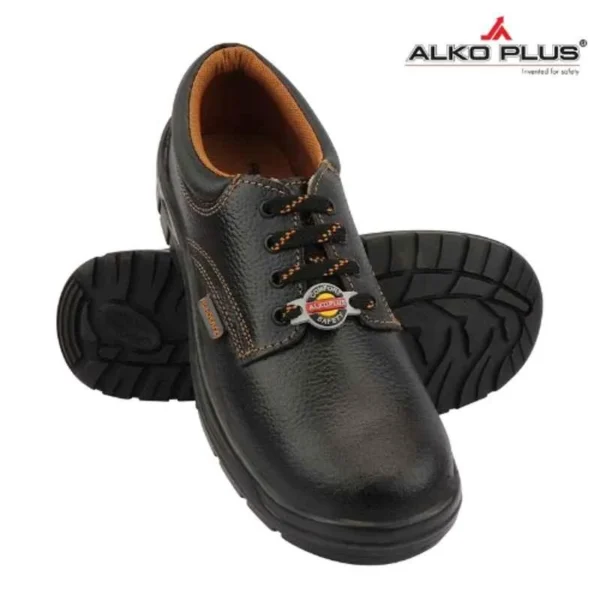 124 Alko Plus APS 1551 Steel Toe Low Ankle Black Leather Workers Work Safety Shoes |