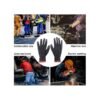 Nylon Heavy Duty Work Gloves, Coated Gloves, Industrial and Home use, Multipurpose. (Black-Black, PU Coated), Pack of 1