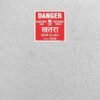 Danger 440 Volts UV laminate on Metal Sheet Sign 4 X 4 inch