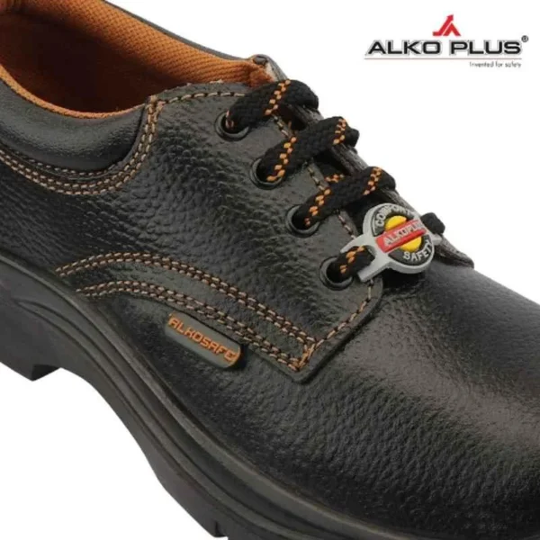 128 Alko Plus APS 1551 Steel Toe Low Ankle Black Leather Workers Work Safety Shoes |