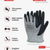 KARAM HPPE Liner with Black Nitrile Micro Foam Coating, HS43 Hand Gloves