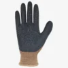 Polyester Liner with Natural Latex Coating Black Safety Gloves |