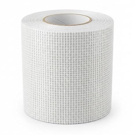 Self-Adhesive Fiberglass Drywall Mesh Tape, White, for Wall Joints, Crack Repair and Reinforcement, Tear-Resistant - 30M x 6 Inch