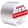Super Strong Adhesive 4 Inch Waterproof Permanent Repair Aluminum Butyl Tape Rubber Foil Suitable for Roof Leak, surface Crack, Window Sill Gap, Boat Sealing, Home Renovation
