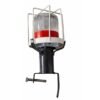 Solar Blinker Light with Protective Jali Cover | Aluminium Casting Body with ABS Clamp & Round Road Reflector | High-Visibility Safety Warning Light for Roads & Construction Zones