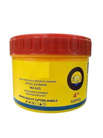 4-inch Cut Off Wheel – Double Net- for Metal & Stainless Steel- Cutting Pack of 50pcs- Compatible with 4" Angle Grinder -107x1.0x16mm- Green