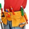 REAL11 Pocket Leather Tool Bag with Hammer Holder and Tape Holder