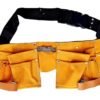 157 REAL11 Pocket Leather Tool Bag with Hammer Holder and Tape Holder