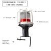 Solar Blinker Light with Protective Jali Cover | Aluminium Casting Body with ABS Clamp & Round Road Reflector | High-Visibility Safety Warning Light for Roads & Construction Zones