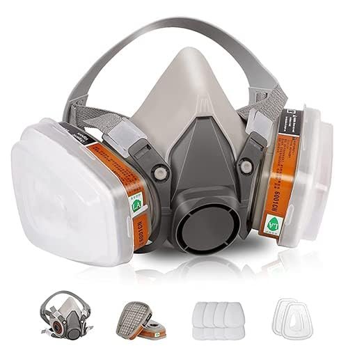 Bayleef Half Face Chemical Facepiece Reusable Half Face Respirator Anti Industrial Construction Dust Gas Mask