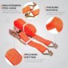17 Lashing Belt - Pack of 1 | Heavy Duty Ratchet Belt | 50 mm x 6 Mtr | Double J Hooks Luggage Straps | Wear and Tear Resistant |