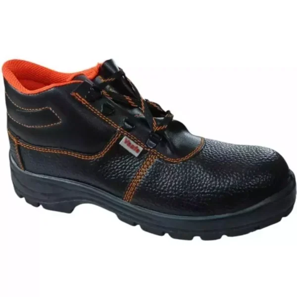 VSafe Steel Toe Safety Shoes PVC Sole High Ankle Synthetic Leather Black |