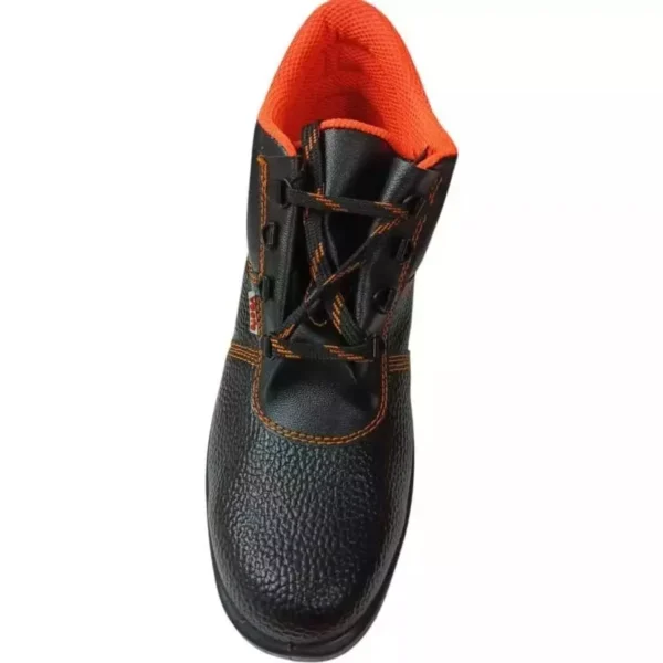 VSafe Steel Toe Safety Shoes PVC Sole High Ankle Synthetic Leather Black |