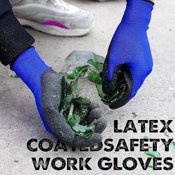 Nylon Knitted Latex Rubber Coated Safety Hand Protection Working Gloves For Anti Cut Heat & Fire Resistant Industrial Gloves For Men And Women |