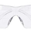 Safety Glasses with Clear White Type Anti Fog Scratch Resistant Wrap-Around Lenses and No-Slip Grips, UV Protection. Adjustable, White Frames- Pack of 5